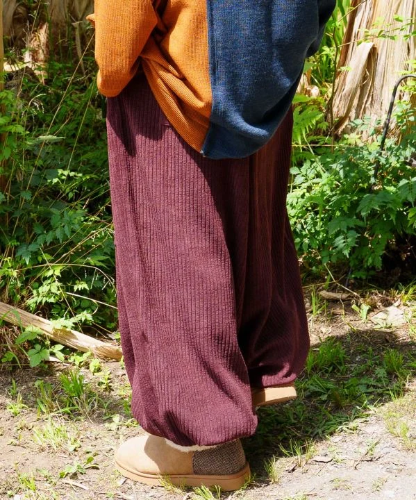 Pantalon de voyage en jersey de velours côtelé