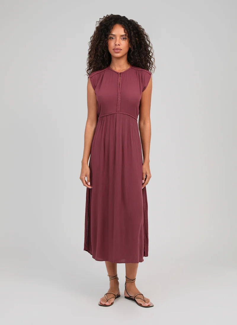 ROBE LONGUE OWESTINA raisin