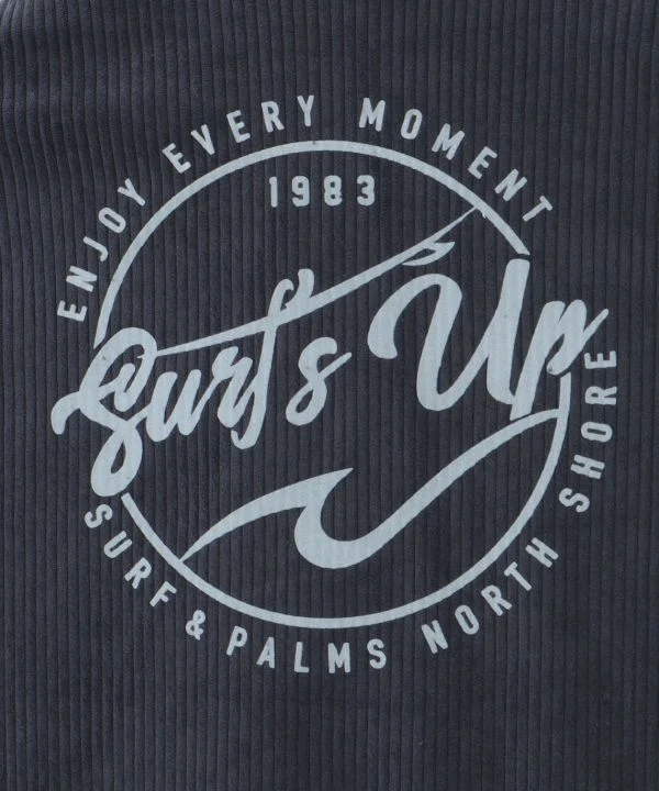 T-shirt à capuche amovible imprimé logo surf - SURF&Palms