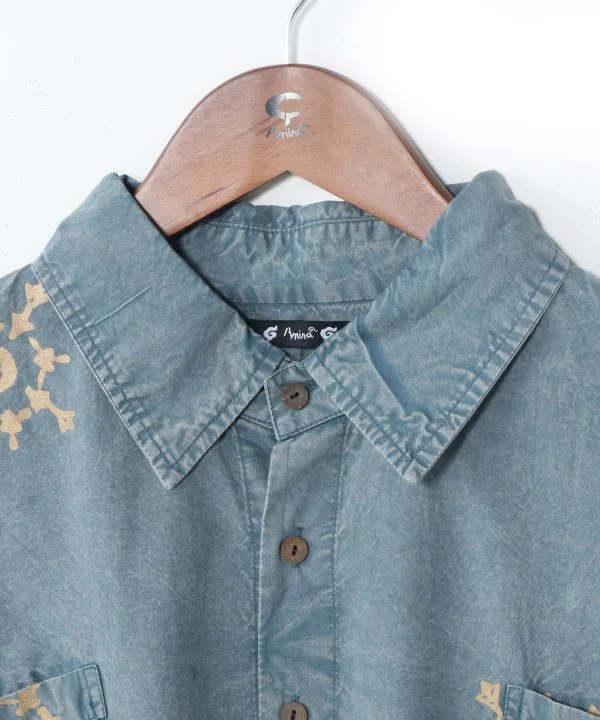 Chemise homme à imprimé géométrique vintage