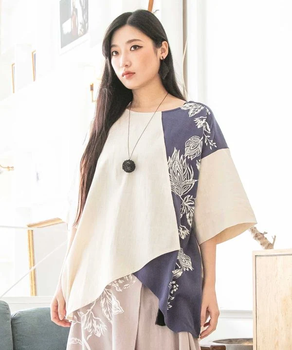 Haut à motif asymétrique