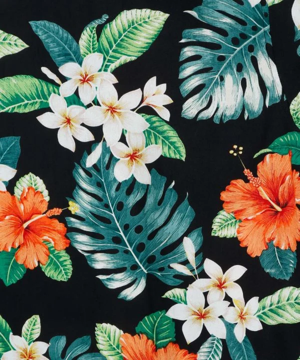 Chemise hawaïenne en rayonne à imprimé botanique