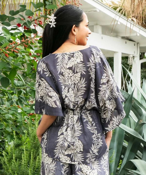 Haut en rayonne Lei Print avec protection UV
