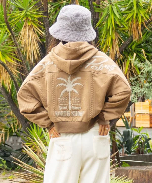 Haut à capuche brodé SURF&Palms