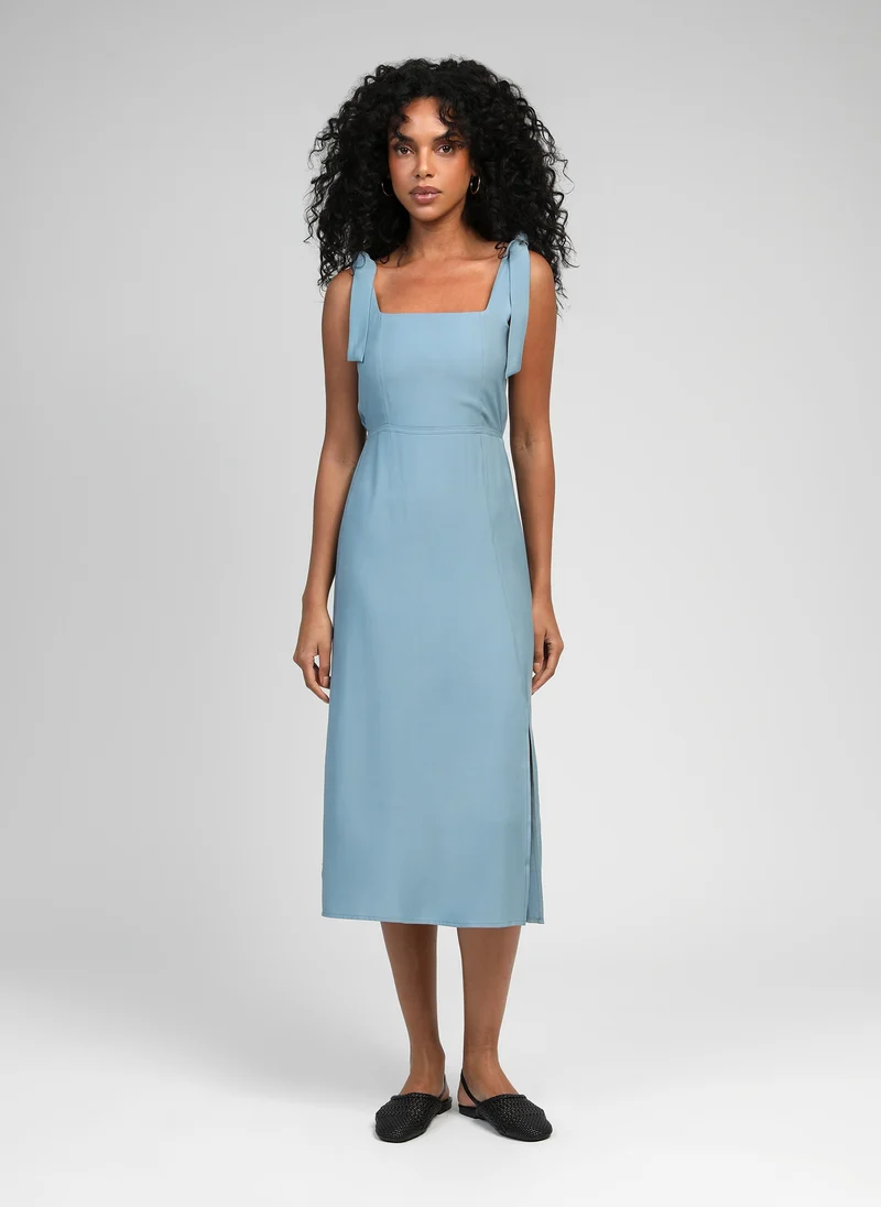 ROBE MIDI MANTA ciel