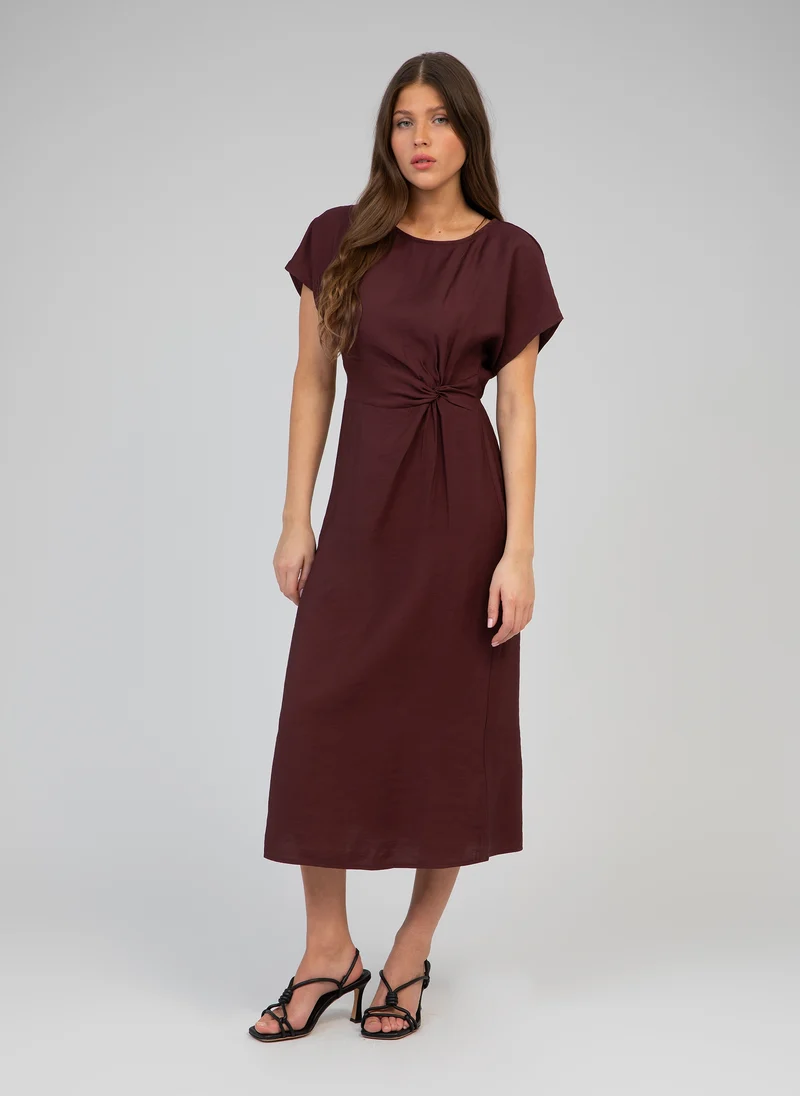 ROBE MIDI MOUNDY chocolat