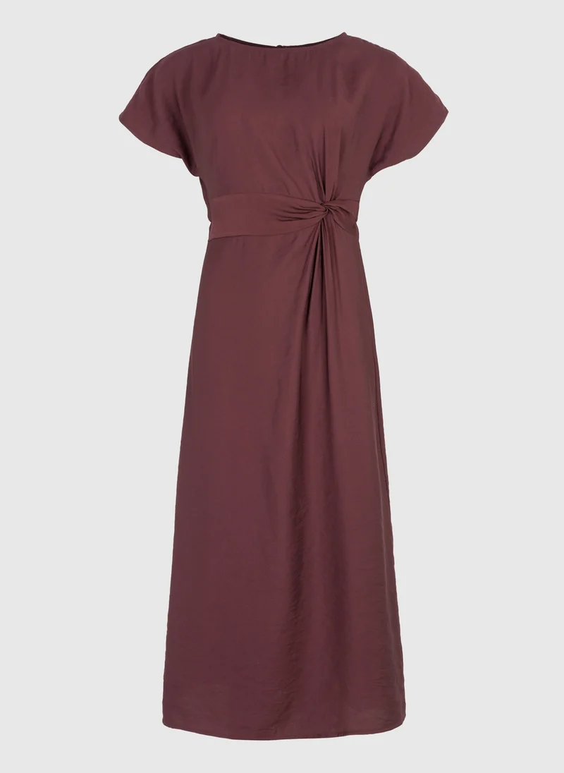 ROBE MIDI MOUNDY chocolat