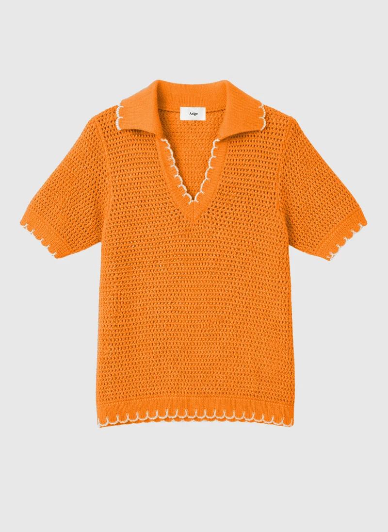 PULL MANCHES COURTES VEZA papaye