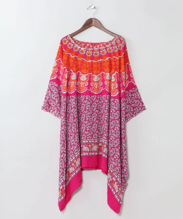 Tunique en rayonne à motif mandala balinais