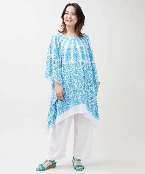 Tunique en rayonne à motif mandala balinais