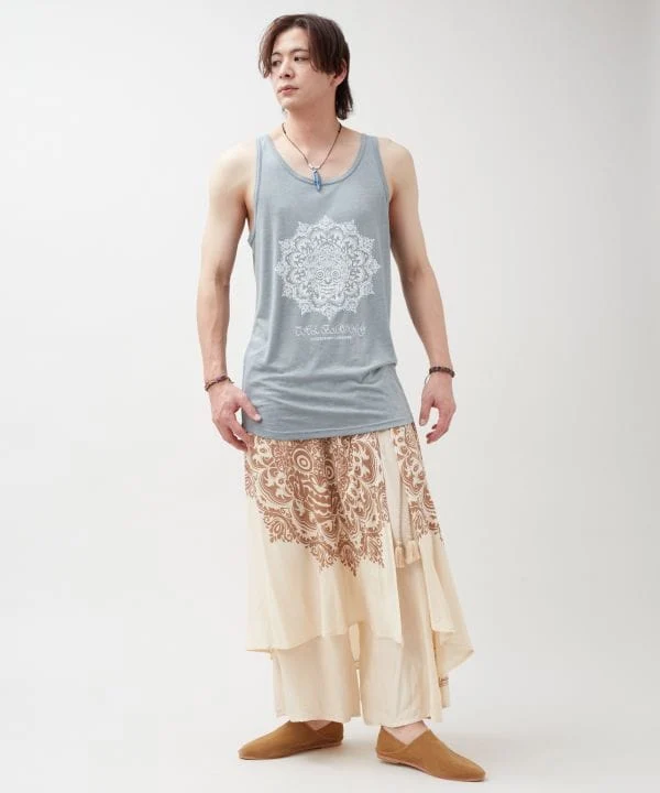 Débardeur homme imprimé motif Barong