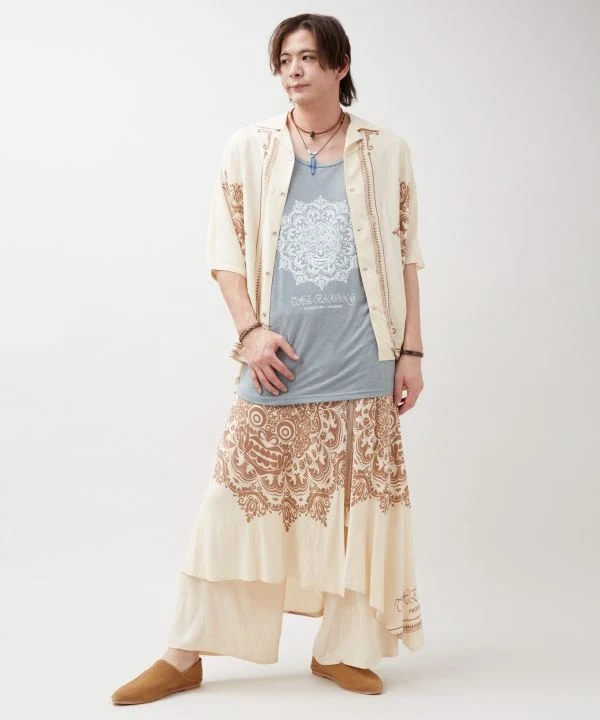 Débardeur homme imprimé motif Barong