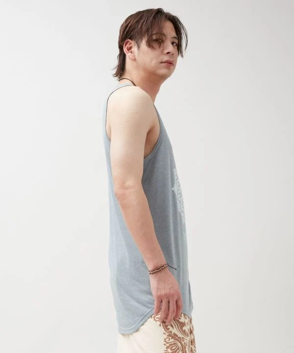 Débardeur homme imprimé motif Barong