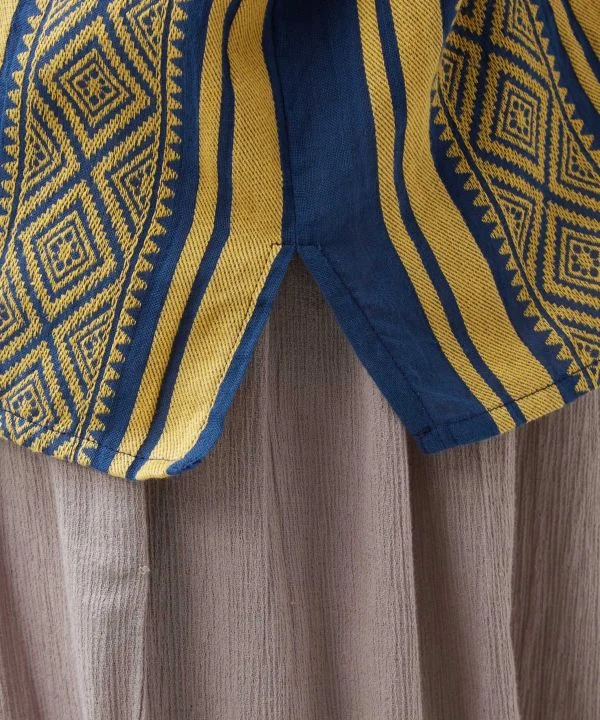 Chemise rayée à col ouvert pour homme