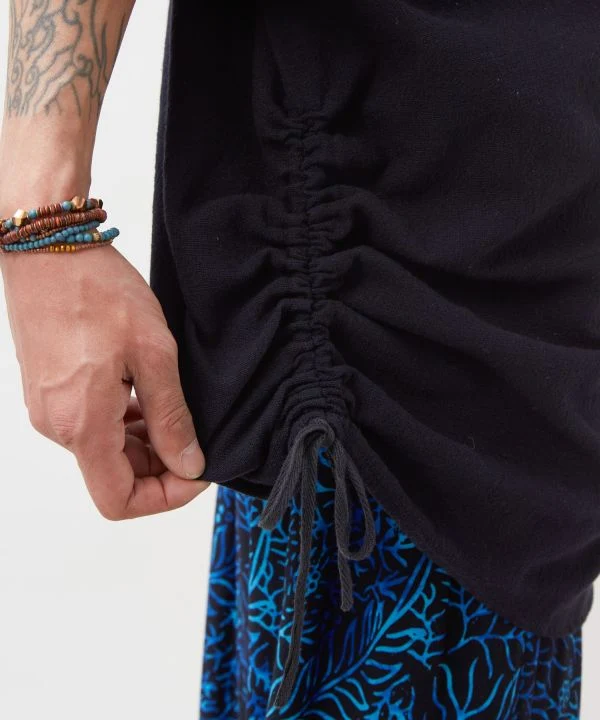 Haut à nouer sur le côté pour homme d'inspiration Hmong