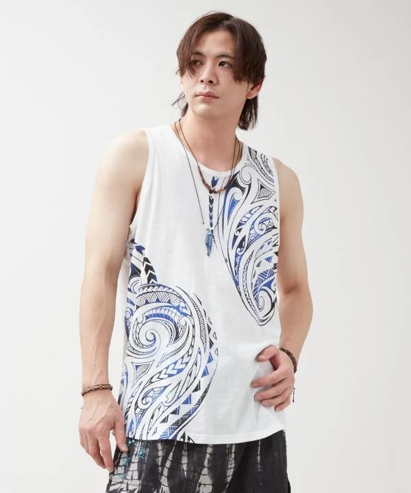 Débardeur en coton à imprimé tribal