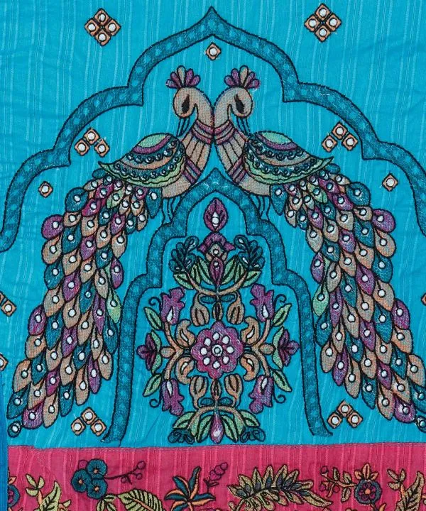 Chemise brodée inspirée du lehenga