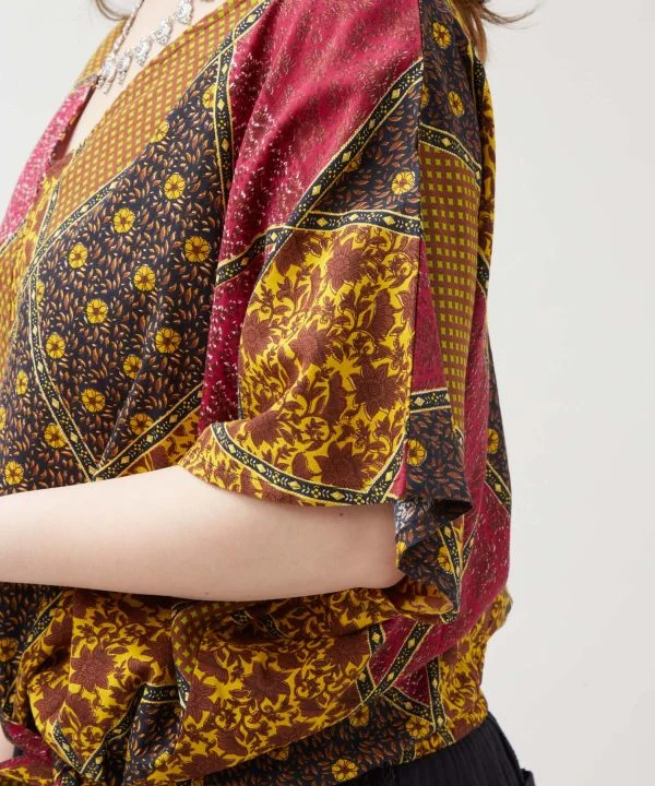Haut léger à carreaux patchwork