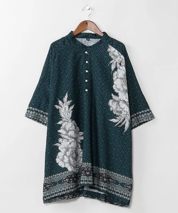 T-shirt homme en coton imprimé lotus