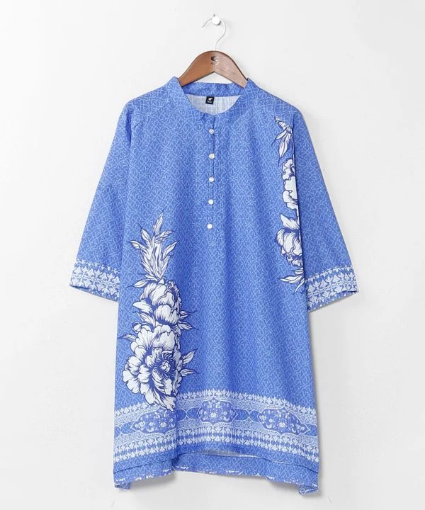 T-shirt homme en coton imprimé lotus