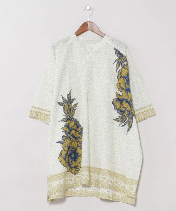 T-shirt homme en coton imprimé lotus