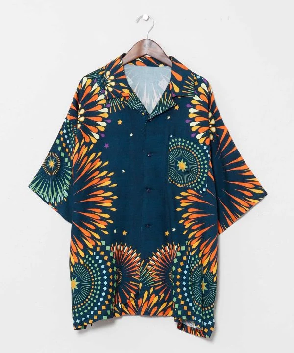 Chemise hawaïenne Calavera Fireworks