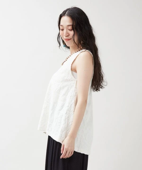 Débardeur en tissu à motifs cachemire