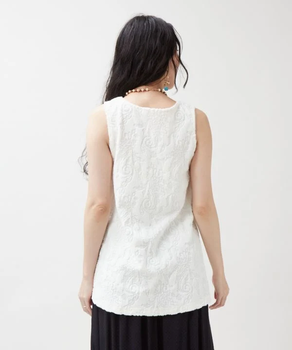 Débardeur en tissu à motifs cachemire