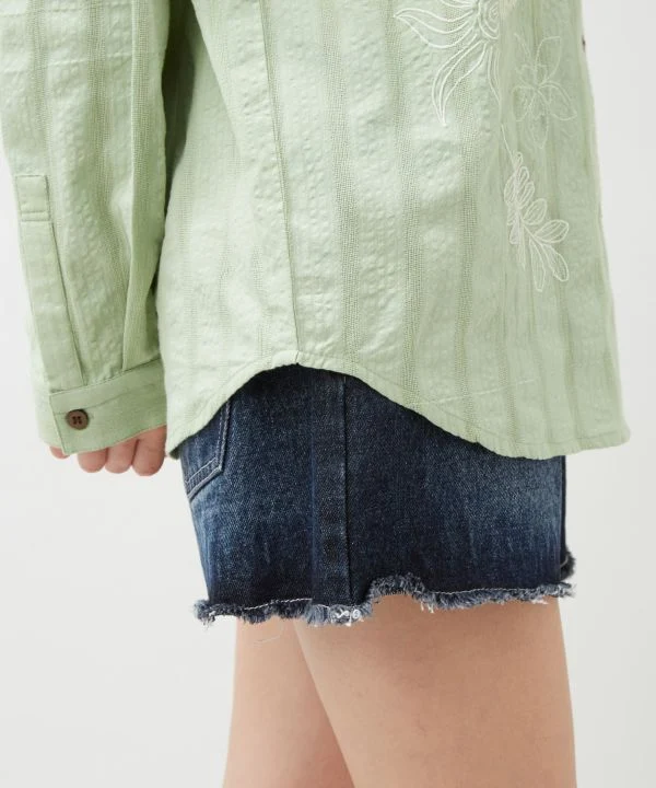 Chemise en seersucker brodée SURF & Palms