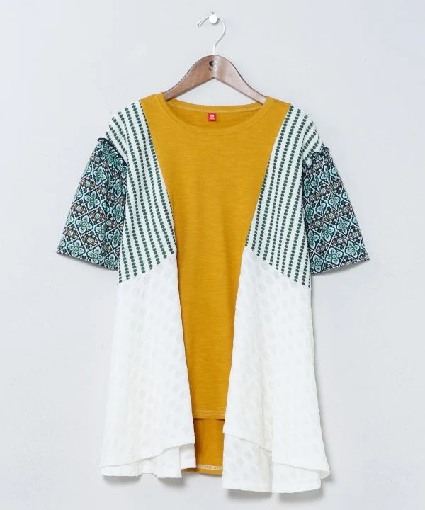 Haut ethnique patchwork oversize