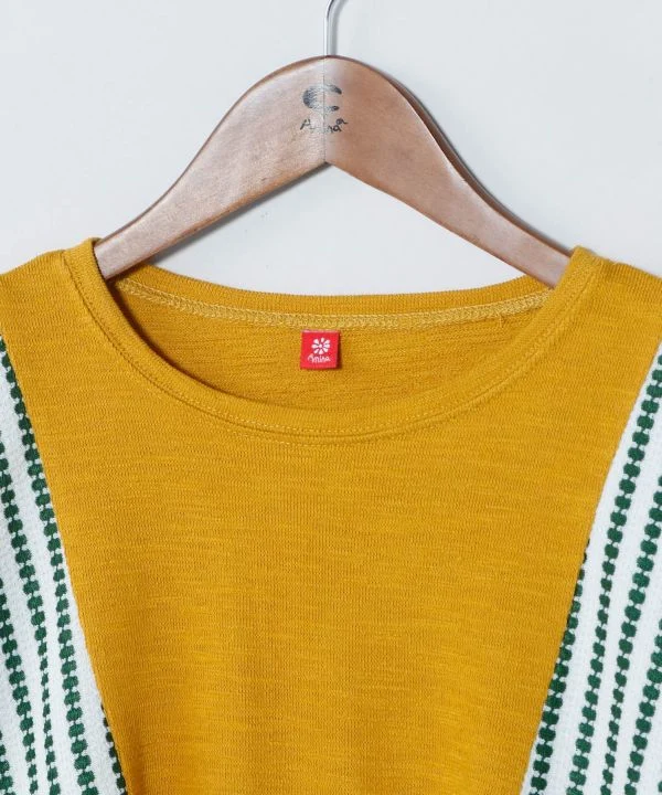 Haut ethnique patchwork oversize