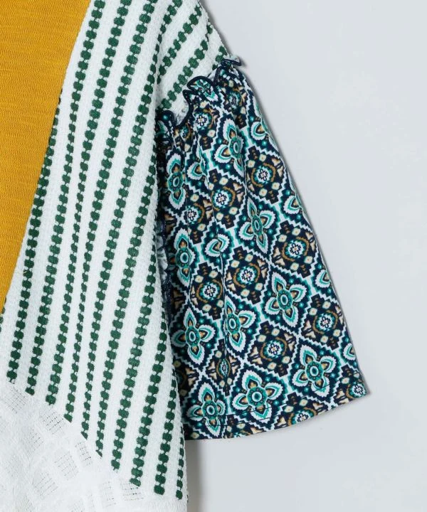 Haut ethnique patchwork oversize
