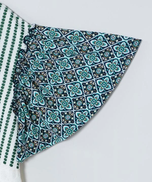 Haut ethnique patchwork oversize