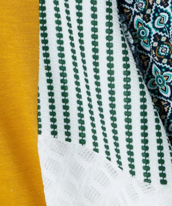 Haut ethnique patchwork oversize