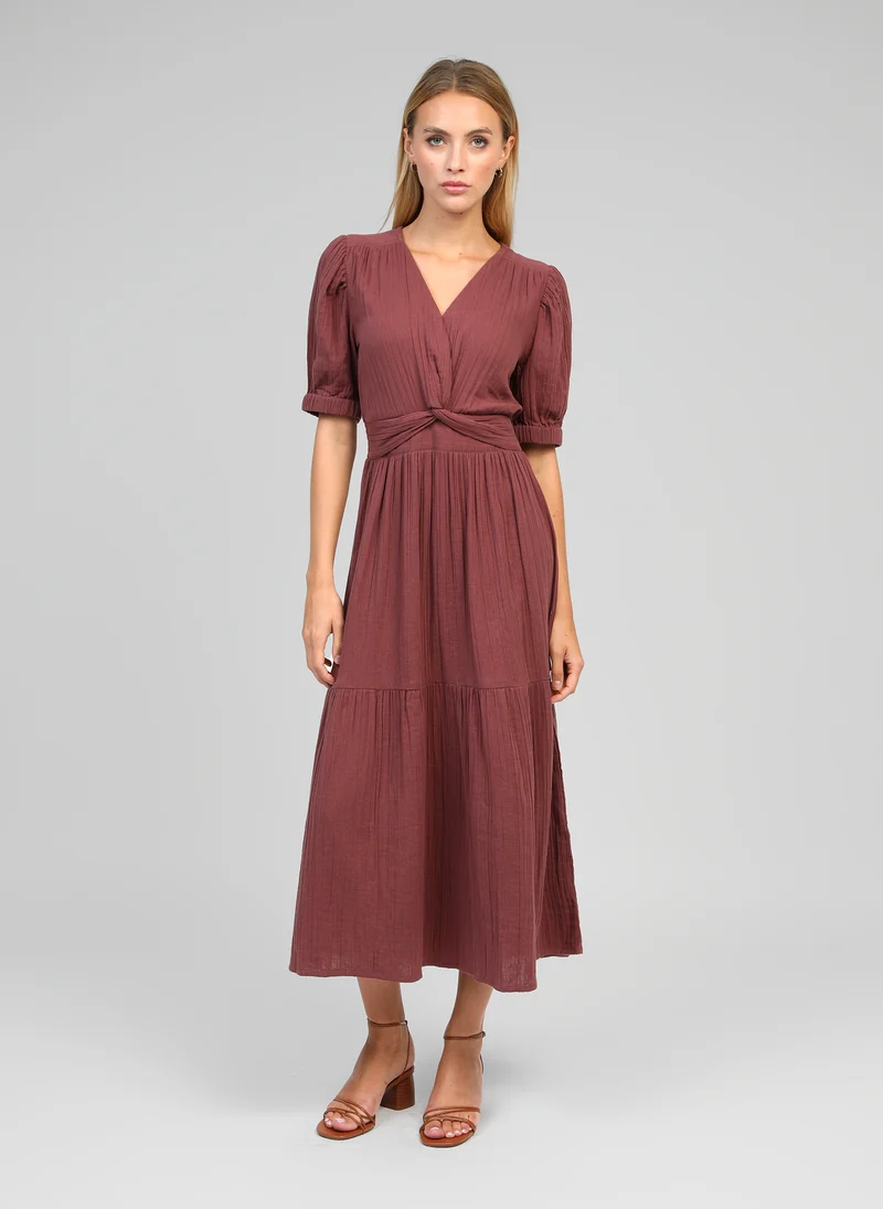 ROBE MIDI ODOUMILO raisin