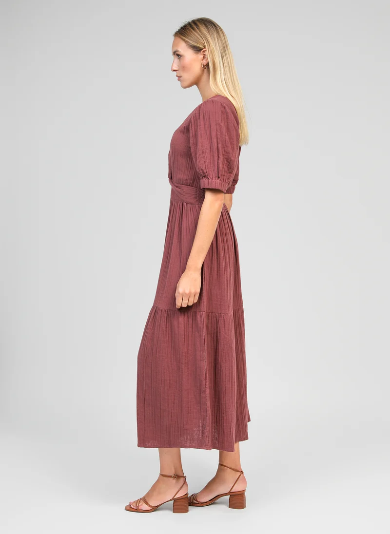 ROBE MIDI ODOUMILO raisin