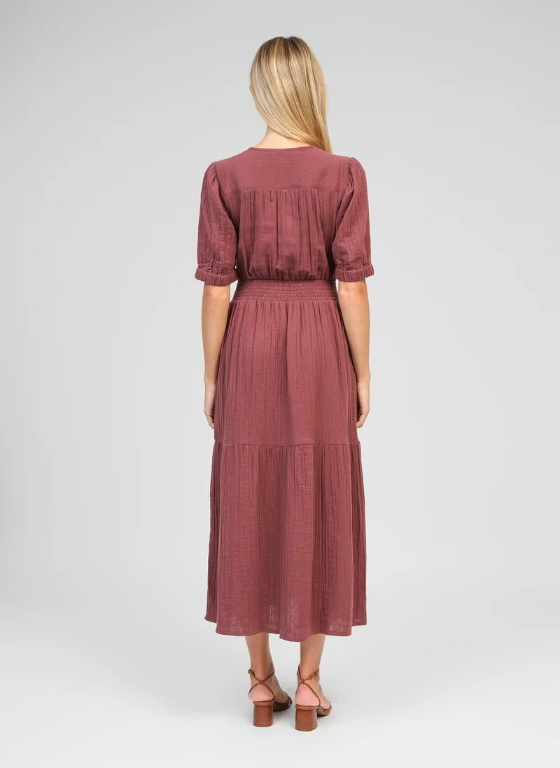 ROBE MIDI ODOUMILO raisin