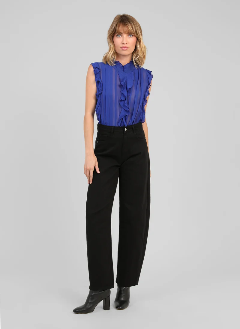 TOP SAHANIE bleu electrique