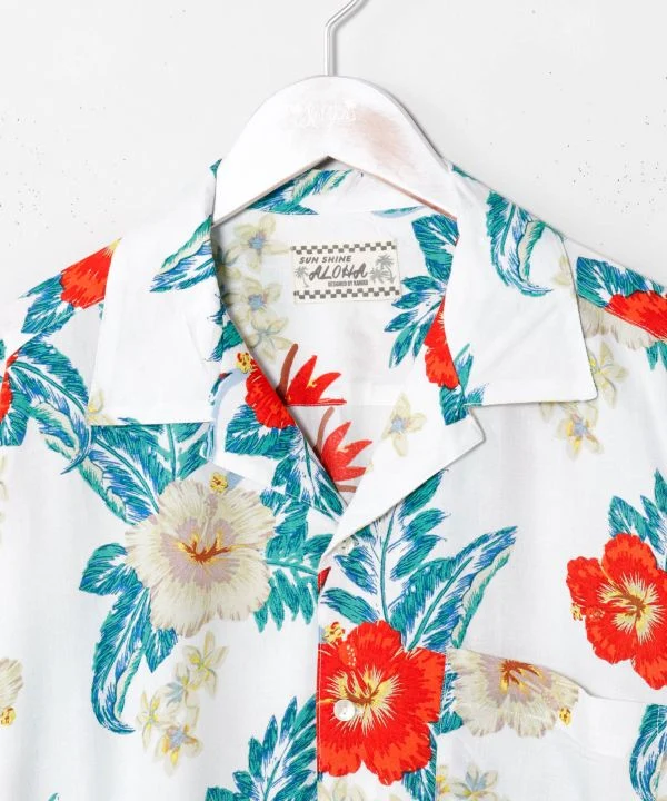 Chemise hawaïenne en rayonne à motifs botaniques