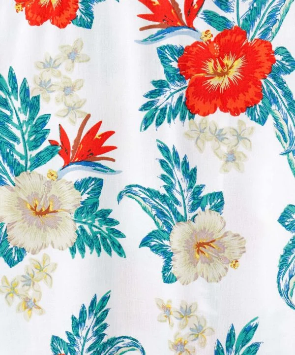 Chemise hawaïenne en rayonne à motifs botaniques