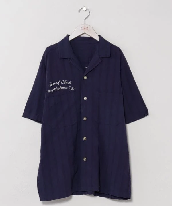 Chemise de travail brodée en seersucker SURF & Palms