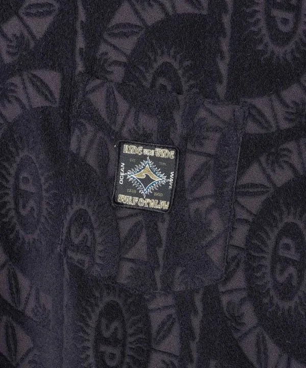 T-shirt décontracté à poils longs à motif surf et palmiers