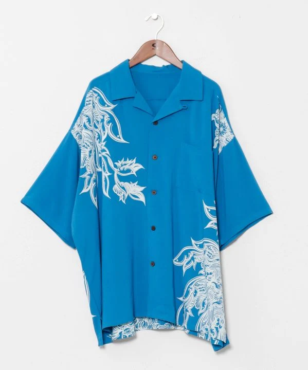 Amina Chemise à col ouvert fleurie x VORRUK