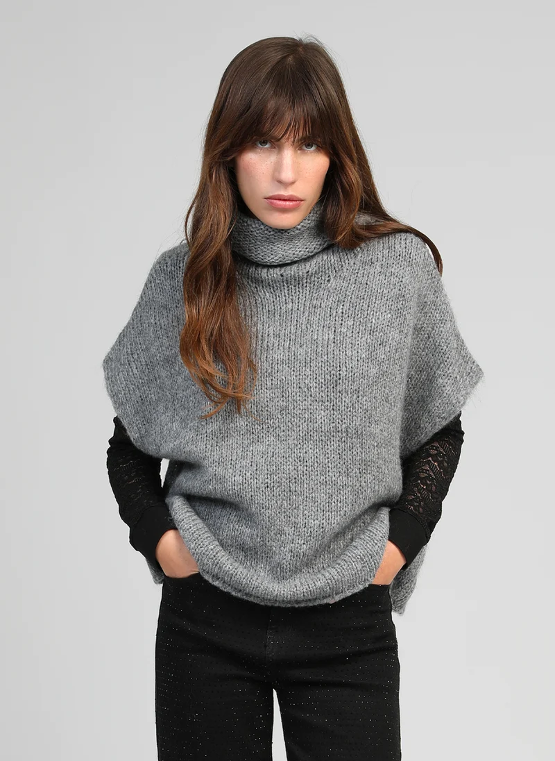 PULL LOKO gris chiné