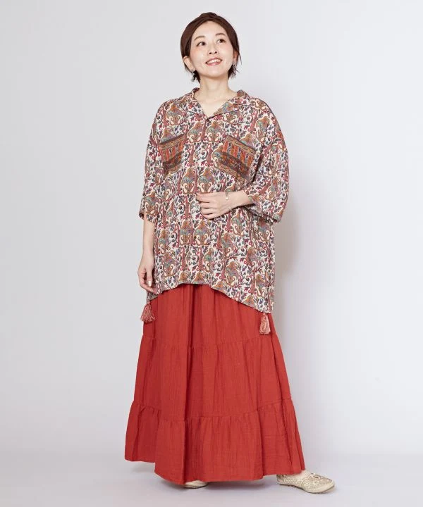 Chemise bohème unisexe sans effort