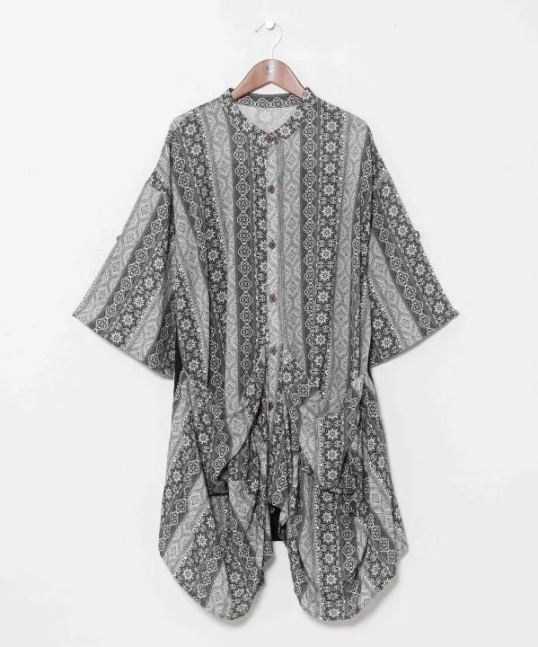 Chemise homme à motif géométrique