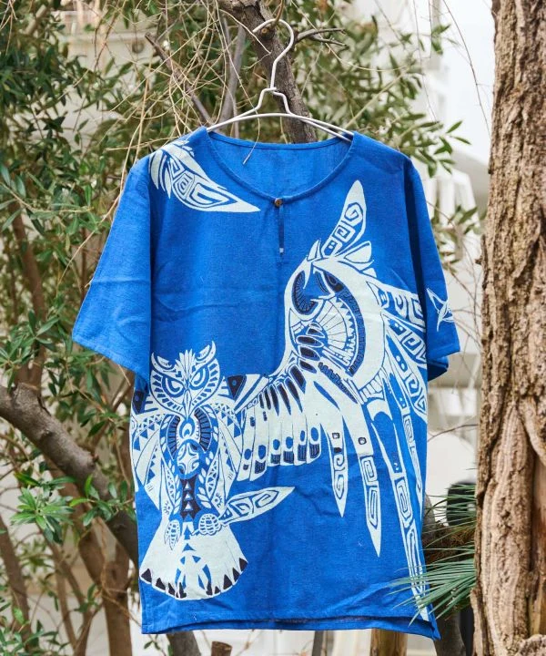 Amina x Yosuke Tribal Owl Cotton Top