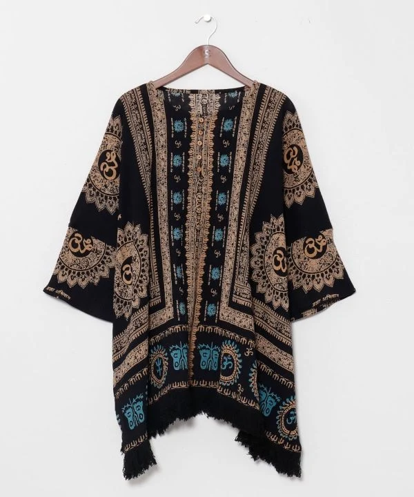Haut oversize en coton à franges