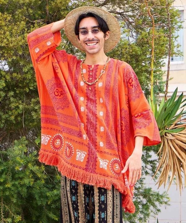 Haut oversize en coton à franges
