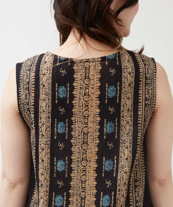 Débardeur en coton indien à franges